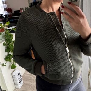 Topshop Dark Green Bomber Jacket